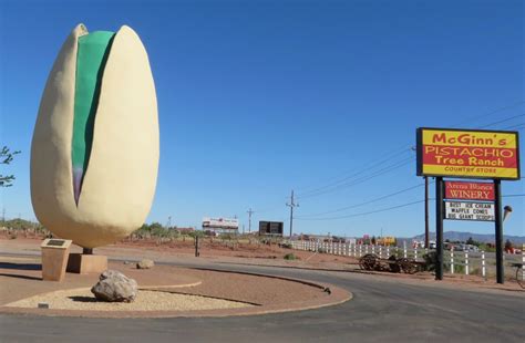 Pistachio land - Nov 24, 2023 · McGinn's PistachioLand Home of the World's Largest Pistachio. 7320 Hwy 54 70, Alamogordo, NM 88310, USA. Look for the 30 foot tall Pistachio on the side of the highway. On the left heading north, on the right heading south. 
